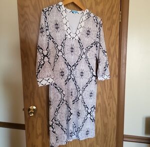 J. McLaughlin Black and White Patterned Mini Dress